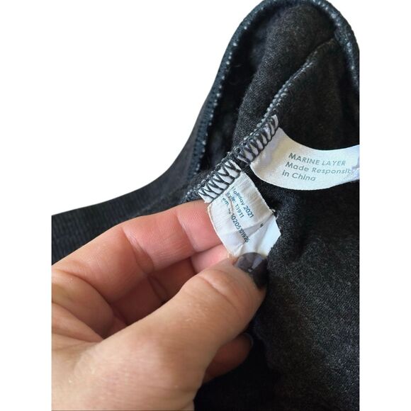 Marine Layer Women’s Quilted Charcoal Gray Joggers size Large L - Picture 7 of 7